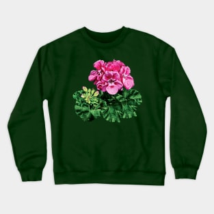 Pink Geranium with Dew Crewneck Sweatshirt